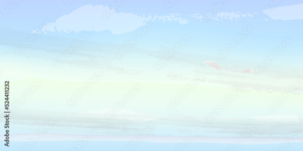 Pastel sky panorama, abstract background. Vector illustration, watercolor style, concept for card, poster, flyer, print.