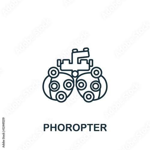 Phoropter icon. Line simple icon for templates, web design and infographics