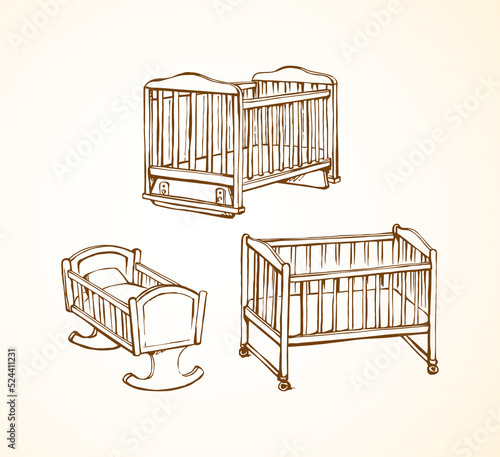 Cradle. Vector drawing