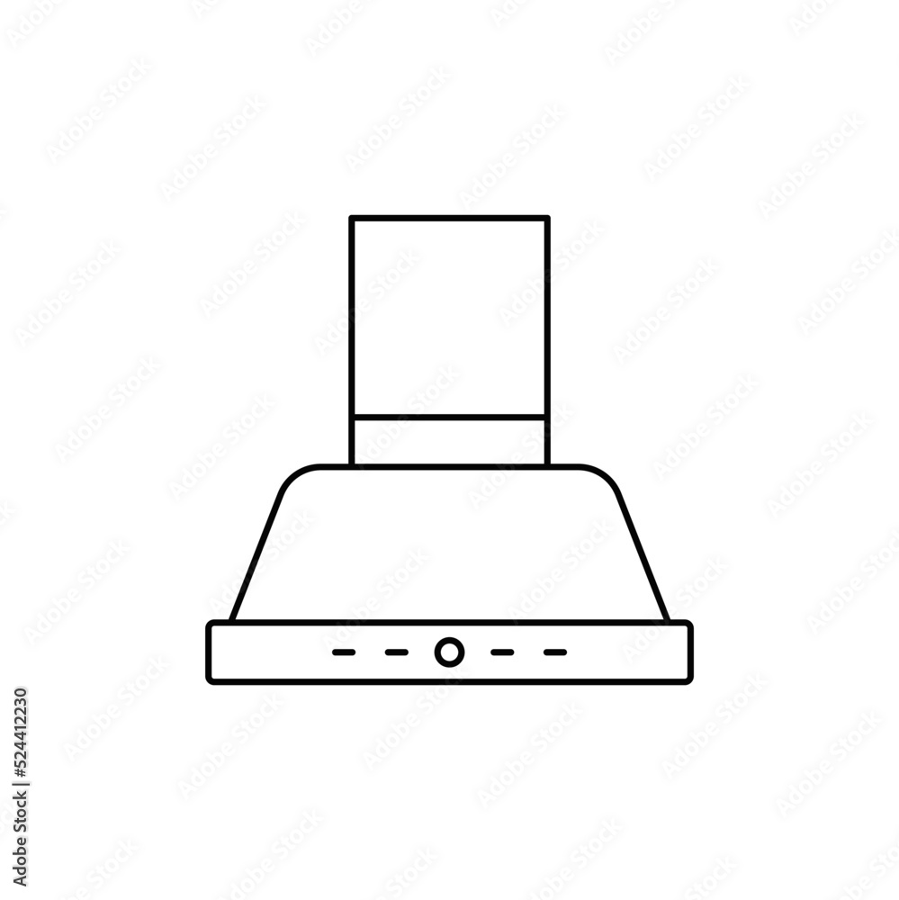 Kitchen chimney icon in line style icon, isolated on white background Kitchen chimney icon in line style icon, isolated on white background