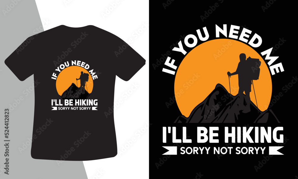 Hiking t-shirt design template for hiking lover.