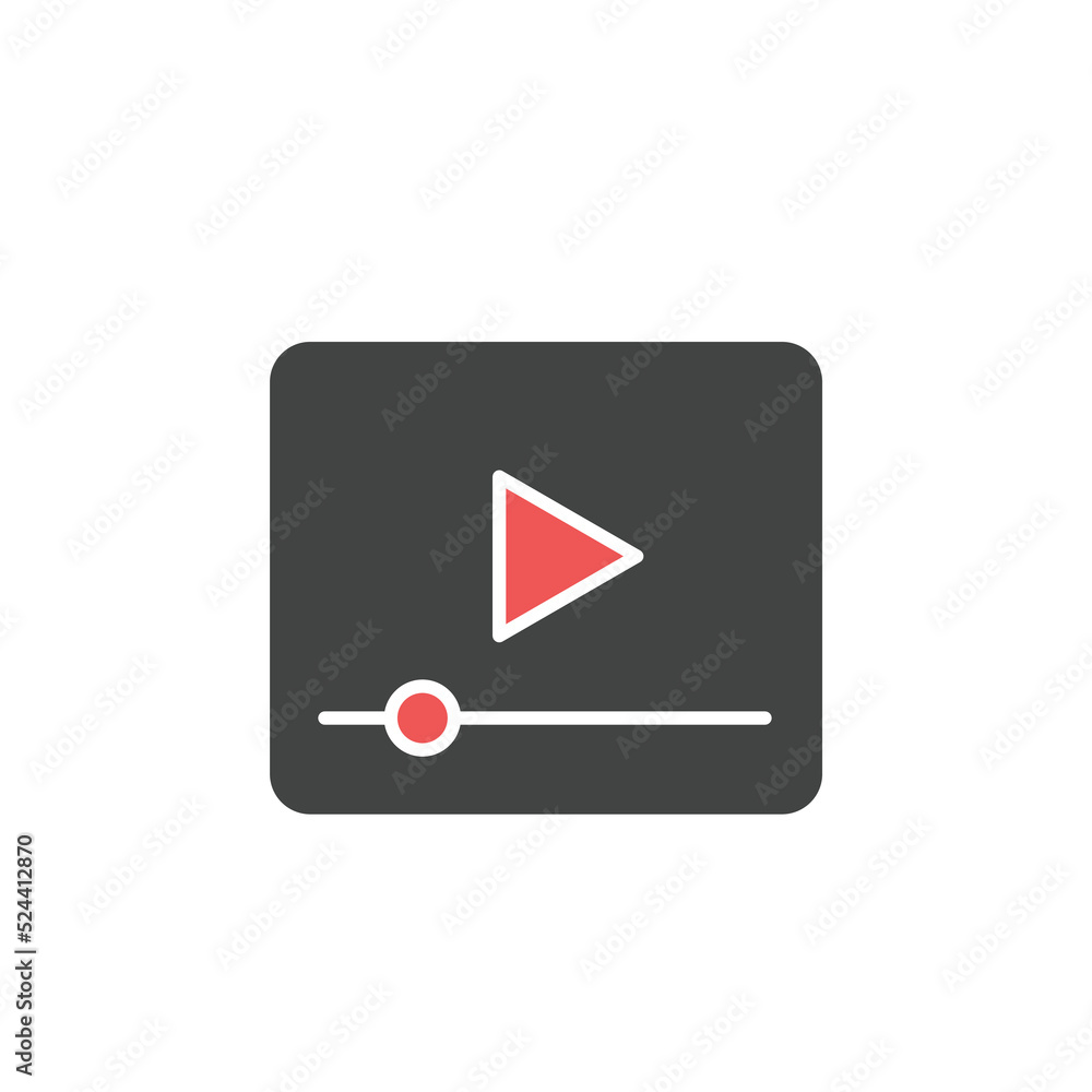 Video play icons symbol vector elements for infographic web Video play icons symbol vector elements for infographic web