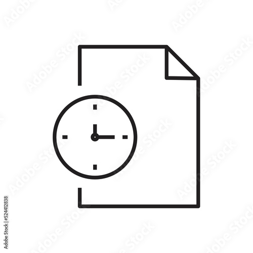 Temporary file icon design. Premium quality isolated clock symbol. isolated on white background