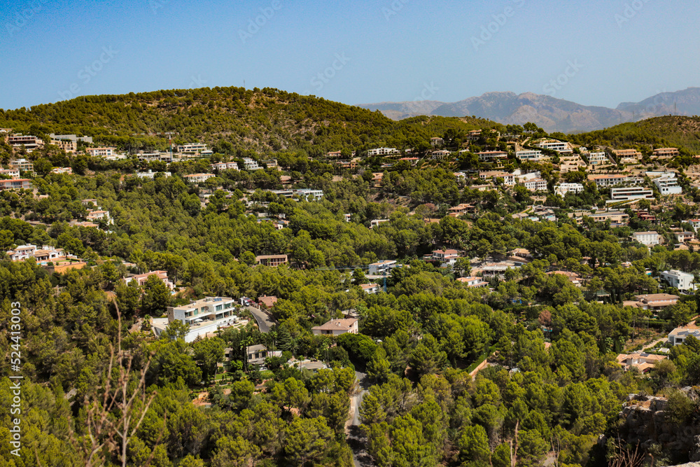 urbanization of son vida between the mountains of mallorca