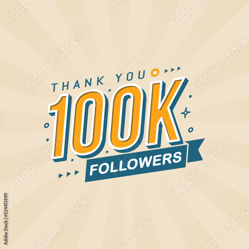 Thank you followers congratulation banner and card. Celebrating a large number of subscribers and followers