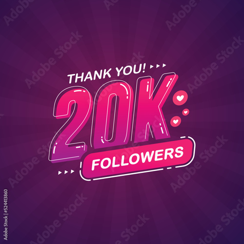 Thank you followers congratulation banner and card. Celebrating a large number of subscribers and followers