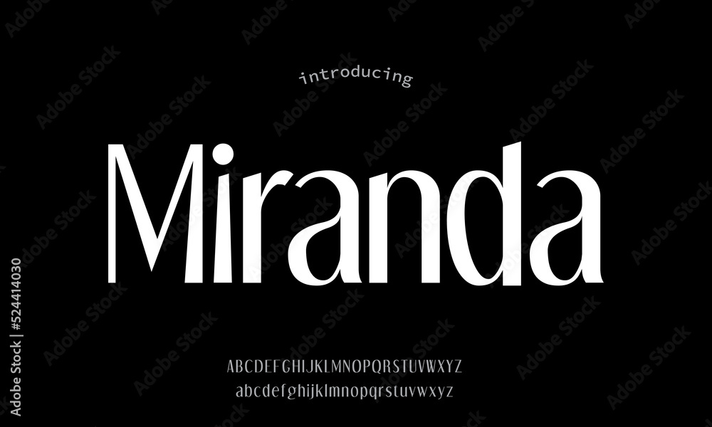 Miranda, Elegant alphabet letters font. Classic Copper Lettering Minimal Fashion Designs. vector illustration.