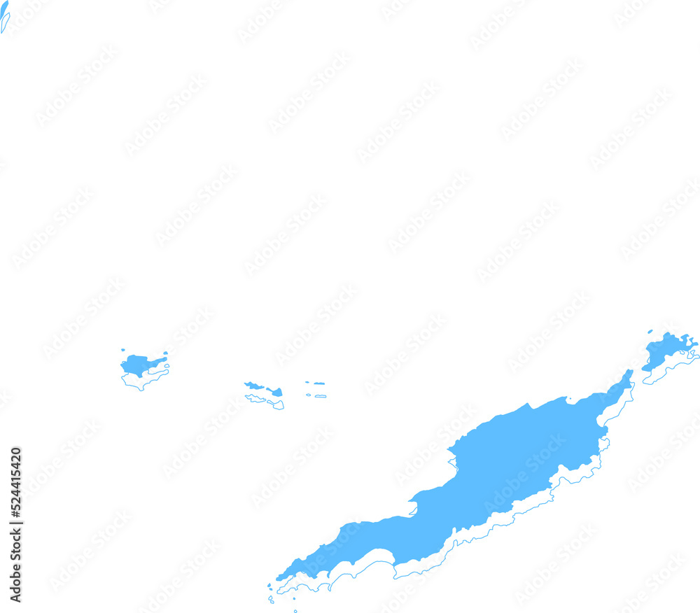 Fototapeta premium Anguilla vector map.Hand drawn minimalism style.