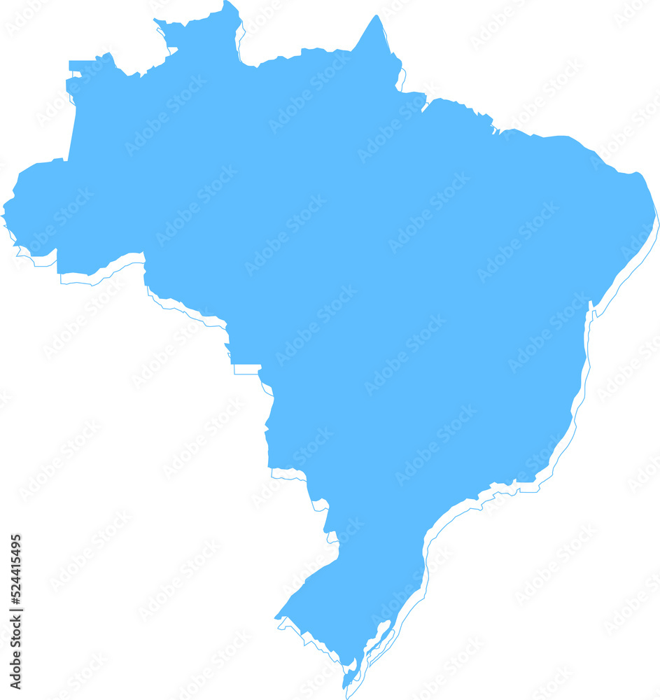 Brasil vector map.Hand drawn minimalism style. Brasil vector map.Hand drawn minimalism style.