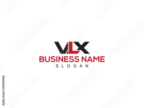 Monogram VLX Logo Letter Vector Art, Colorful VL vlx Logo Icon Design With Three Letter For Your Brand photo