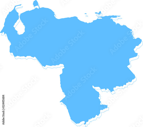 Venezuela vector map.Hand drawn minimalism style.