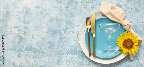 Beautiful table setting wit...