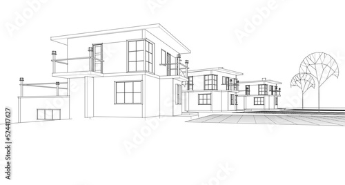 sketch of a house
