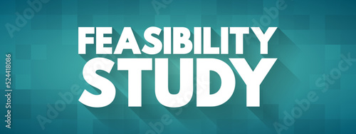 Feasibility study - assessment of the practicality of a proposed project or system, text concept for presentations and reports