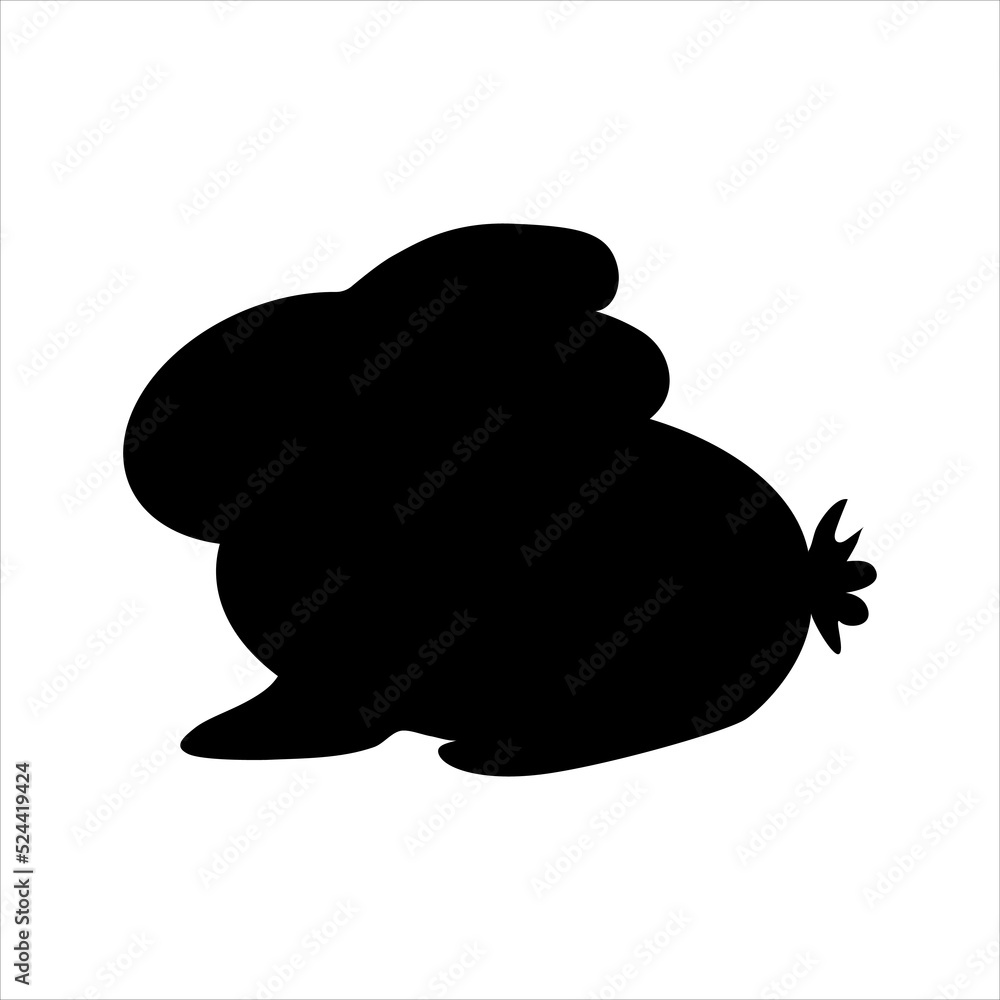 Silhouette of a rabbit isolated on a white background. Silhouette of a rabbit isolated on a white background.