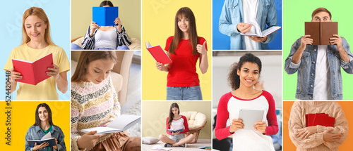 Collection of young people ...