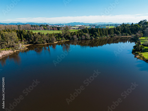 Lake Rotokaeo from the air, Drone shot © Richie