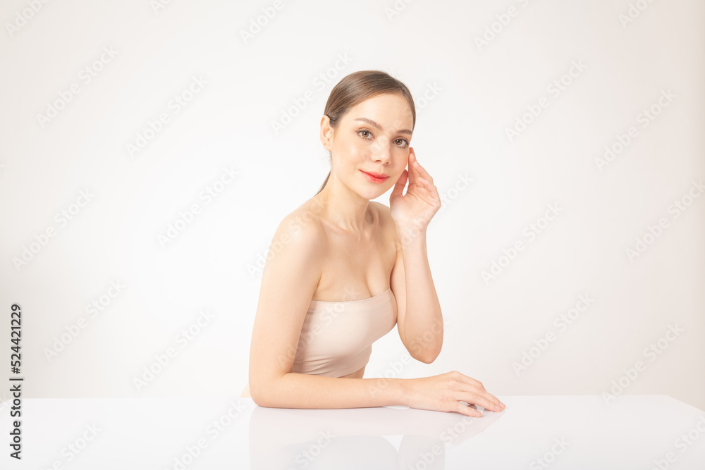 Portrait of a beautiful young asian female woman lady with clean, fresh and healthy smooth fair skin. Suitable for cosmetic, spa or massage advertisement, online social media and promotion sale usage. Portrait of a beautiful young asian female woman lady with clean, fresh and healthy smooth fair skin. Suitable for cosmetic, spa or massage advertisement, online social media and promotion sale usage.