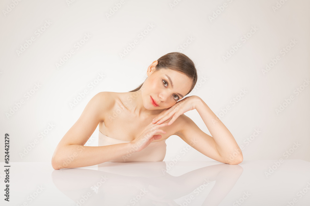 Portrait of a beautiful young asian female woman lady with clean, fresh and healthy smooth fair skin. Suitable for cosmetic, spa or massage advertisement, online social media and promotion sale usage. Portrait of a beautiful young asian female woman lady with clean, fresh and healthy smooth fair skin. Suitable for cosmetic, spa or massage advertisement, online social media and promotion sale usage.