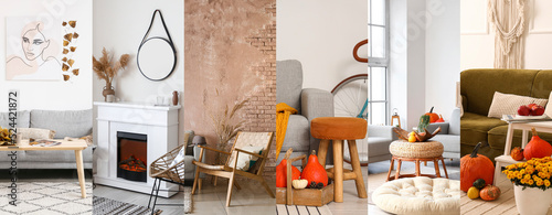 Collage of domestic autumn ...