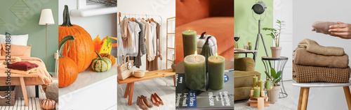 Collage of trendy interiors...