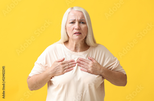 Mature woman suffering from...