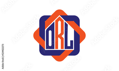 ORL three letter real estate logo with home icon logo design vector template | construction logo | housing logo | engineering logo | initial letter logo | minimalist logo | property logo |