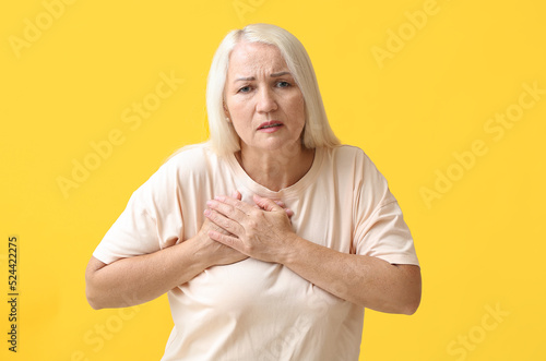 Mature woman suffering from...