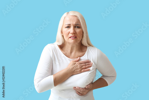 Mature woman suffering from...