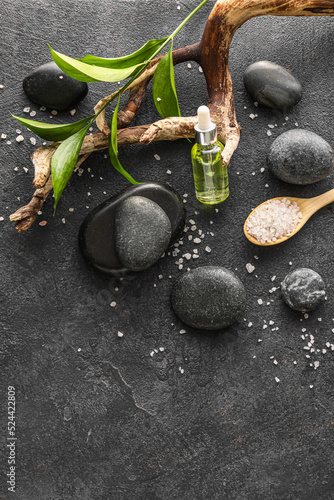 Composition with bottle of ...