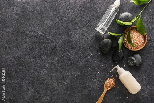 Composition with bottles of...