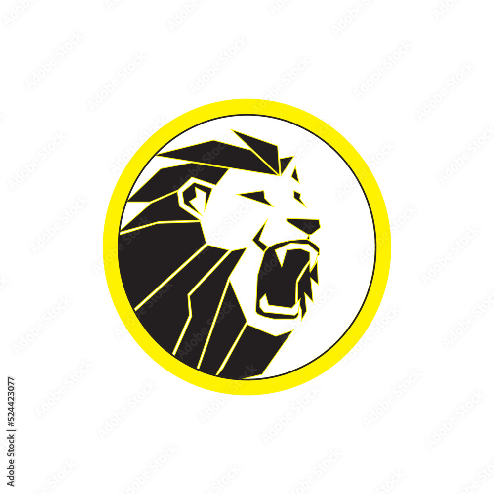 lion roar, vector logo icon