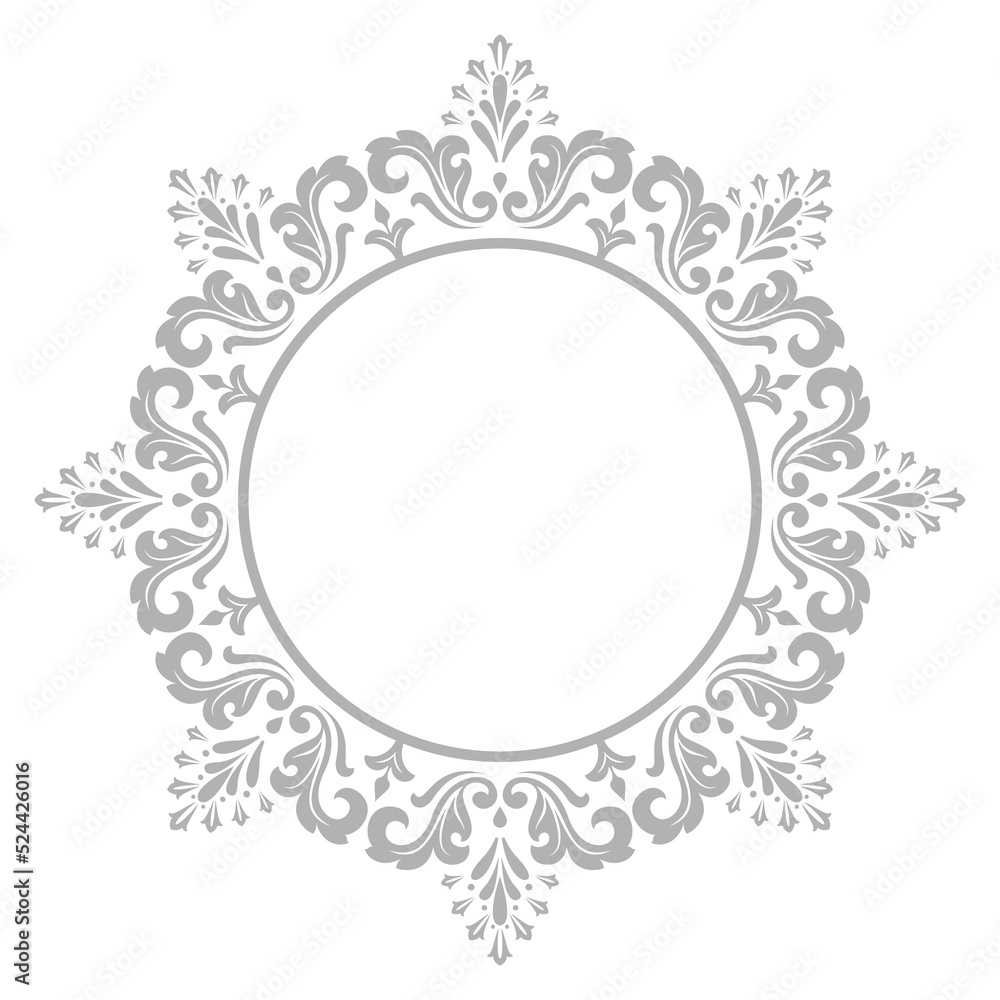 Decorative frame Elegant vector element for design in Eastern style, place for text. Floral gray and white border. Lace illustration for invitations and greeting cards Decorative frame Elegant vector element for design in Eastern style, place for text. Floral gray and white border. Lace illustration for invitations and greeting cards