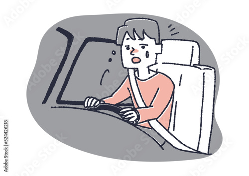 居眠り運転をしてしまった男性　カフェインの取り過ぎによる睡眠不足を疑われる人々