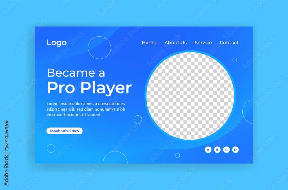 Football or soccer landing page for website Football or soccer landing page for website