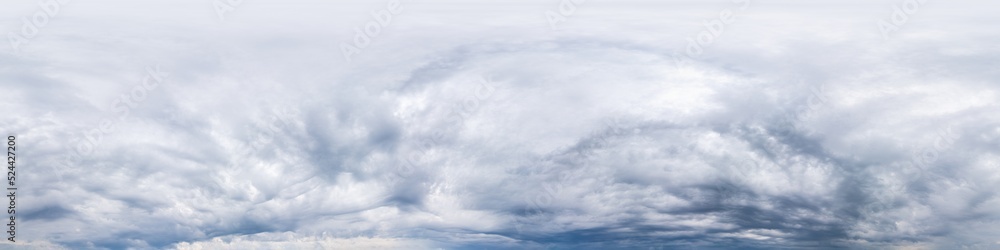 Sky panorama before rain with heavy Cumulonimbus clouds. Hdr seamless spherical equirectangular 360 panorama. Sky dome or zenith for 3D visualization and sky replacement for aerial drone 360 panoramas Sky panorama before rain with heavy Cumulonimbus clouds. Hdr seamless spherical equirectangular 360 panorama. Sky dome or zenith for 3D visualization and sky replacement for aerial drone 360 panoramas