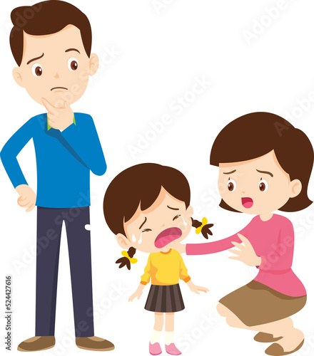 Family character-father mother and children