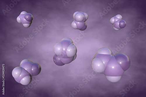 Принти на полотні Acetaldehyde or ethanal, an organic chemical compound produced by plants and one of the most important aldehydes