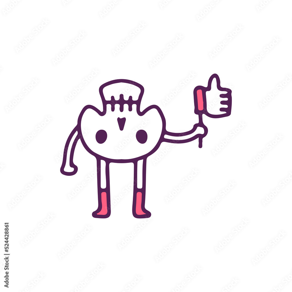 Unique skull holding like button, illustration for t-shirt, street wear, sticker, or apparel merchandise. With doodle, retro, and cartoon style. Unique skull holding like button, illustration for t-shirt, street wear, sticker, or apparel merchandise. With doodle, retro, and cartoon style.