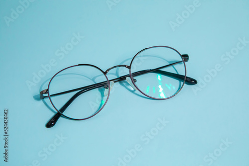 Prescription Glass Eyewear Frame Metal Frame Round Shape