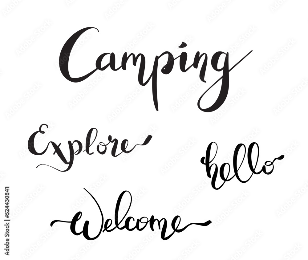 set lettering for capming decoration set lettering for capming decoration