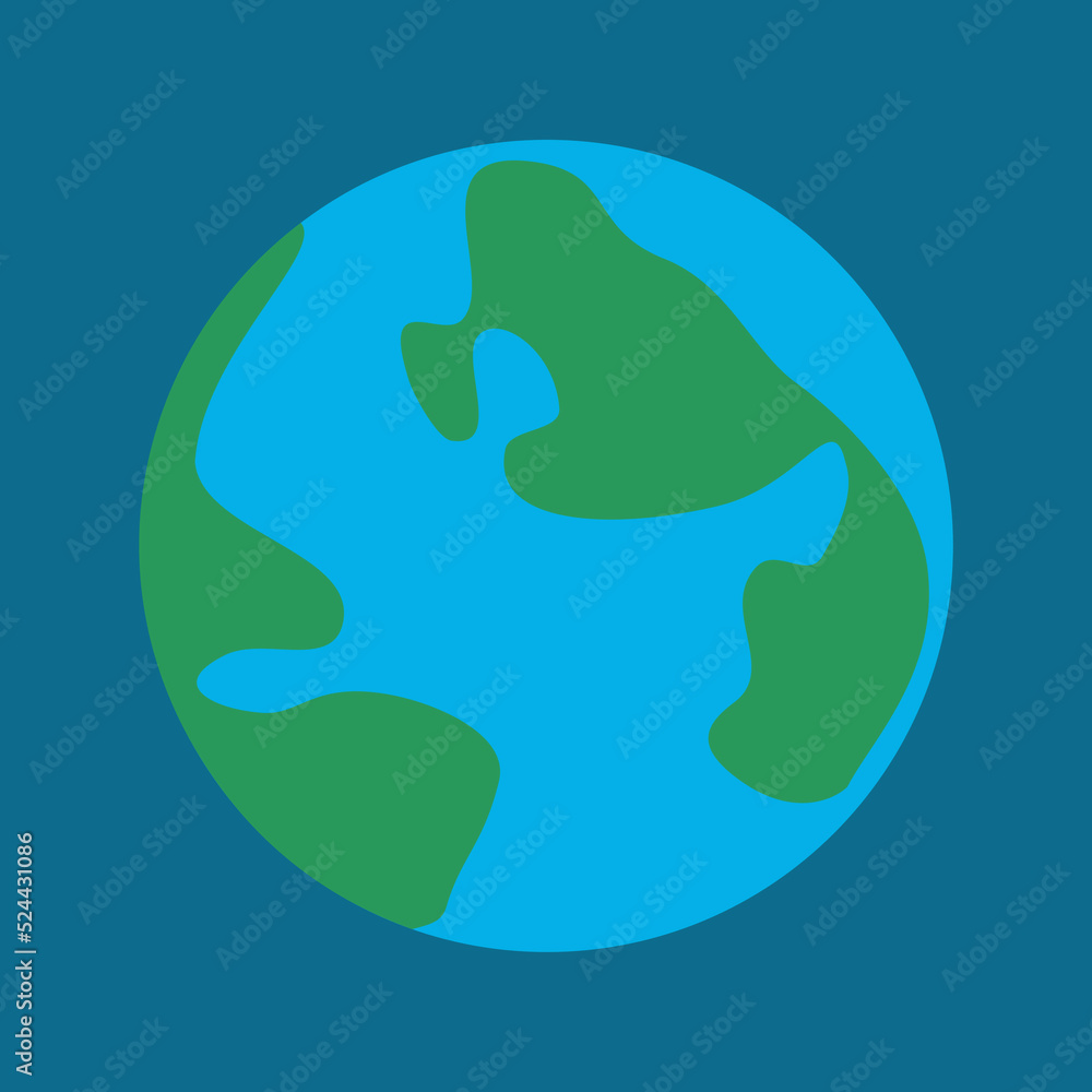 Planet with oceans and green land Planet with oceans and green land