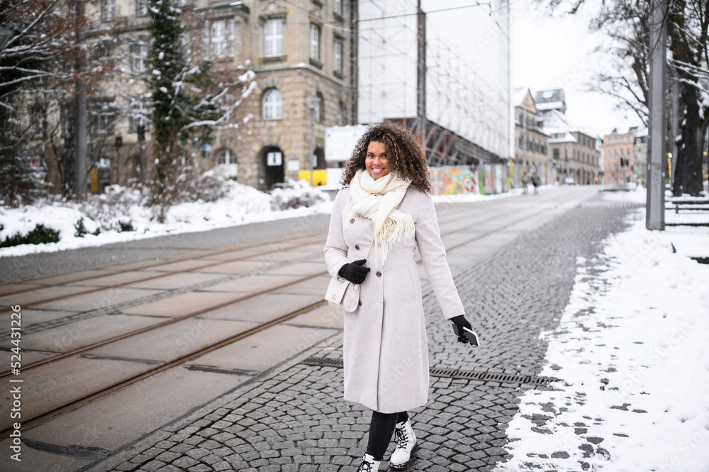 woman walking in the park