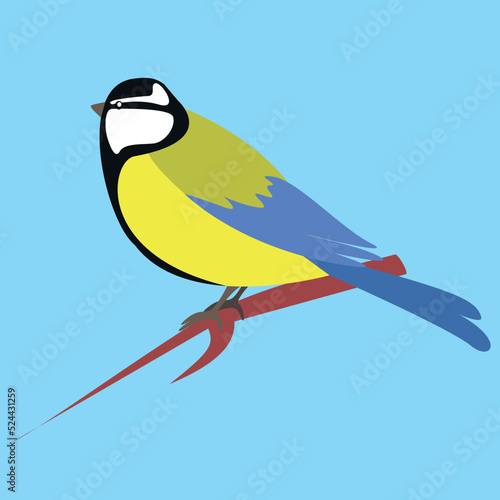 tit sits on a branch