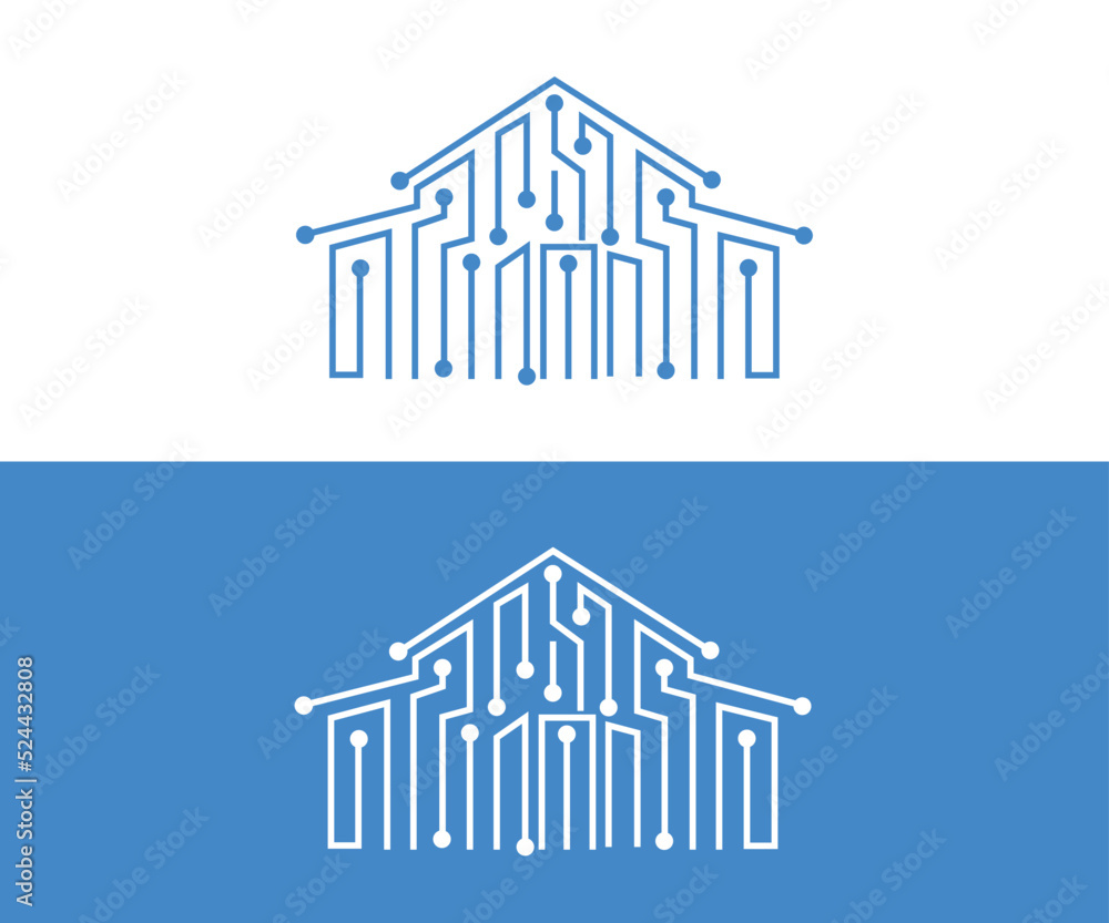 home technology logo design