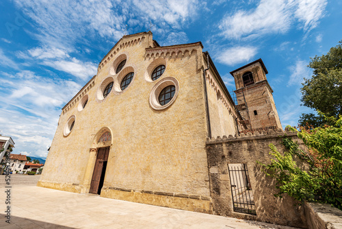 Photography Main facade of the medieval Cathedral of Santa Maria Maggiore in Romanesque Gothic style, 1284-1359