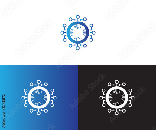 technology logo design