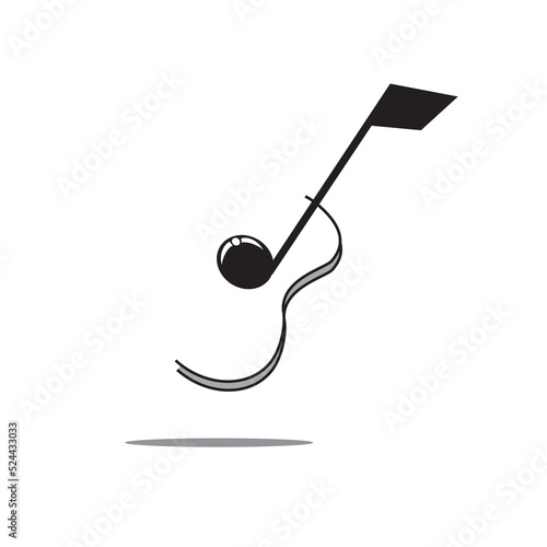 tone in guitar flat icon vector