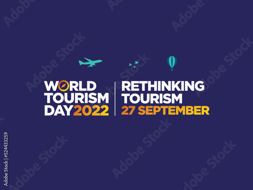 World Tourism Day concept vector illustration. Travel concept background. Rethinking tourism.
