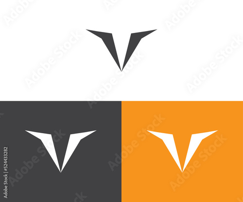 v logo design